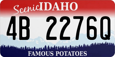 ID license plate 4B2276Q
