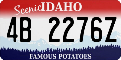 ID license plate 4B2276Z
