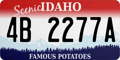 ID license plate 4B2277A