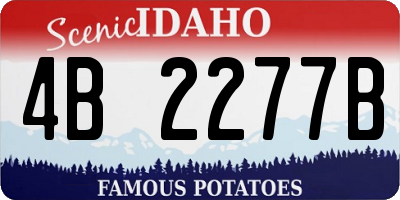 ID license plate 4B2277B