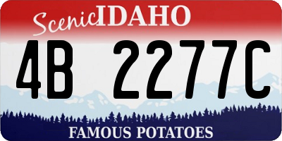 ID license plate 4B2277C