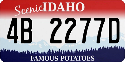 ID license plate 4B2277D