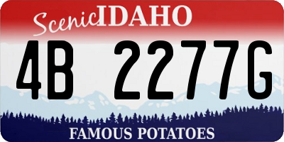 ID license plate 4B2277G