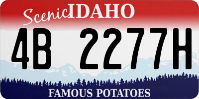 ID license plate 4B2277H