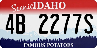 ID license plate 4B2277S