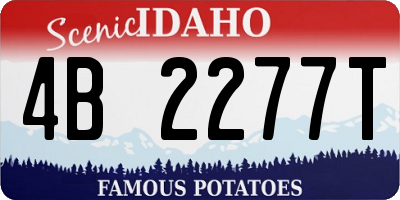 ID license plate 4B2277T