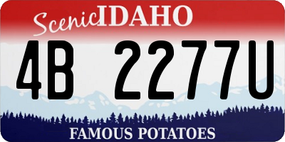 ID license plate 4B2277U