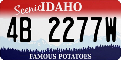 ID license plate 4B2277W