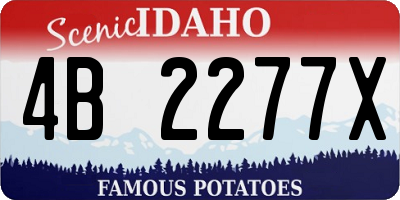 ID license plate 4B2277X