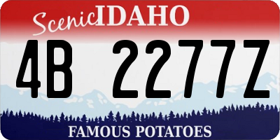 ID license plate 4B2277Z