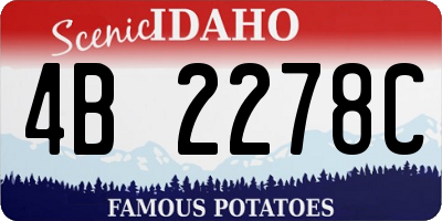 ID license plate 4B2278C