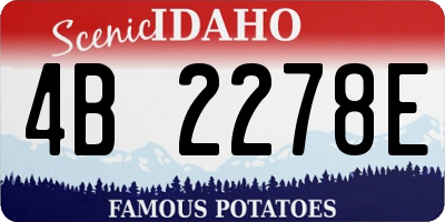 ID license plate 4B2278E