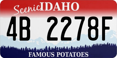 ID license plate 4B2278F