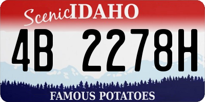 ID license plate 4B2278H