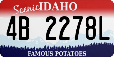 ID license plate 4B2278L