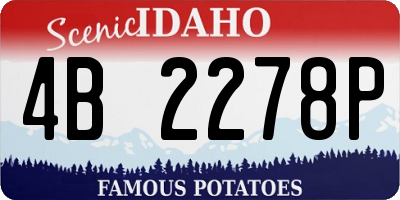 ID license plate 4B2278P