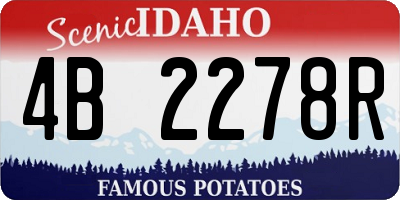 ID license plate 4B2278R