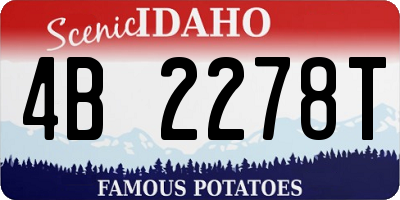 ID license plate 4B2278T