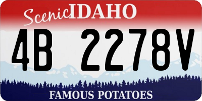 ID license plate 4B2278V