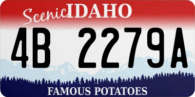 ID license plate 4B2279A