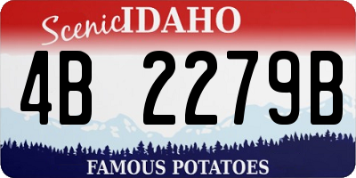 ID license plate 4B2279B