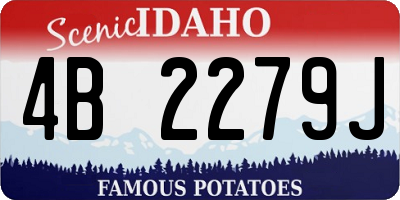 ID license plate 4B2279J