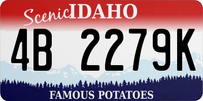 ID license plate 4B2279K