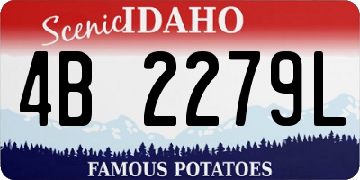 ID license plate 4B2279L