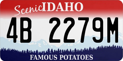 ID license plate 4B2279M