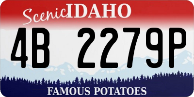 ID license plate 4B2279P