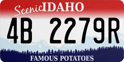 ID license plate 4B2279R