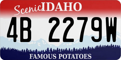 ID license plate 4B2279W