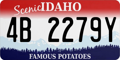 ID license plate 4B2279Y