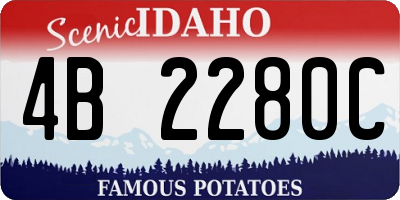 ID license plate 4B2280C