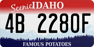 ID license plate 4B2280F
