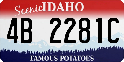 ID license plate 4B2281C