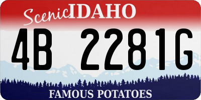 ID license plate 4B2281G
