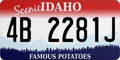 ID license plate 4B2281J