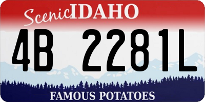 ID license plate 4B2281L