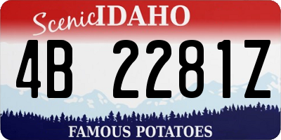 ID license plate 4B2281Z