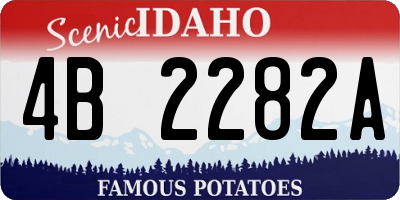 ID license plate 4B2282A