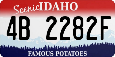 ID license plate 4B2282F