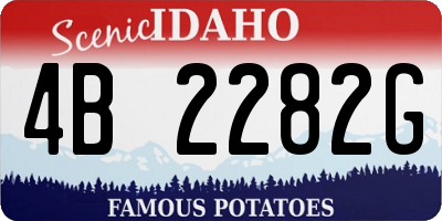 ID license plate 4B2282G