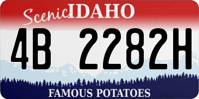 ID license plate 4B2282H