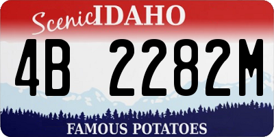 ID license plate 4B2282M
