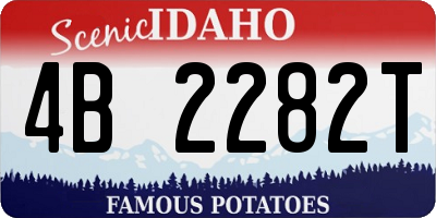 ID license plate 4B2282T