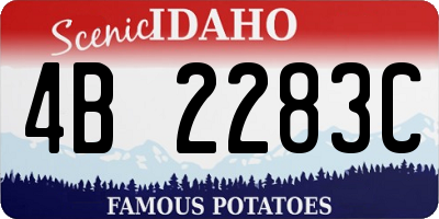 ID license plate 4B2283C