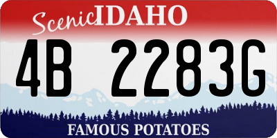 ID license plate 4B2283G