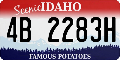 ID license plate 4B2283H