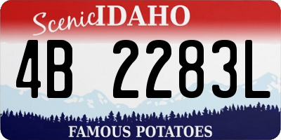 ID license plate 4B2283L